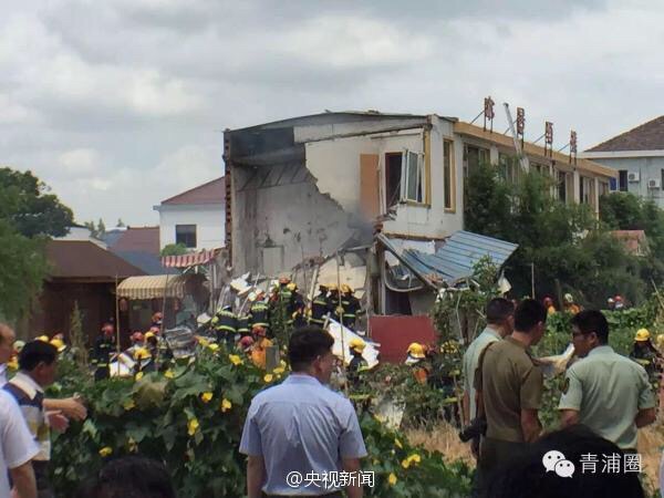 上海青浦区琵琶园农家乐水景酒楼发生爆炸 疑液化气爆炸